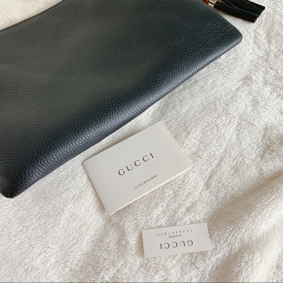 NWT Authentic Gucci Oversized Leather Zip Clutch - Picture 6 of 10